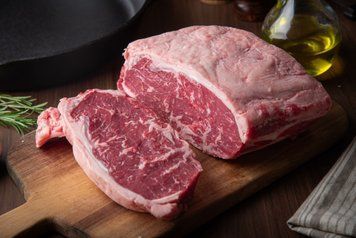 Стейк Нью Йорк ( Тонкий край ), USDA Prime, Мраморная говядина из США, Стейк,  Зерновой откорм, отруб
